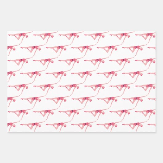 Ballerina met naam personalisatie inpakpapier vel (Voorkant 2)