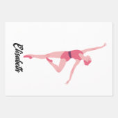 Ballerina met naam personalisatie inpakpapier vel (Voorkant)