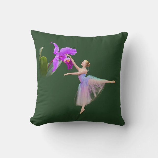 Ballerina met Orchid Kussen (Voorkant)