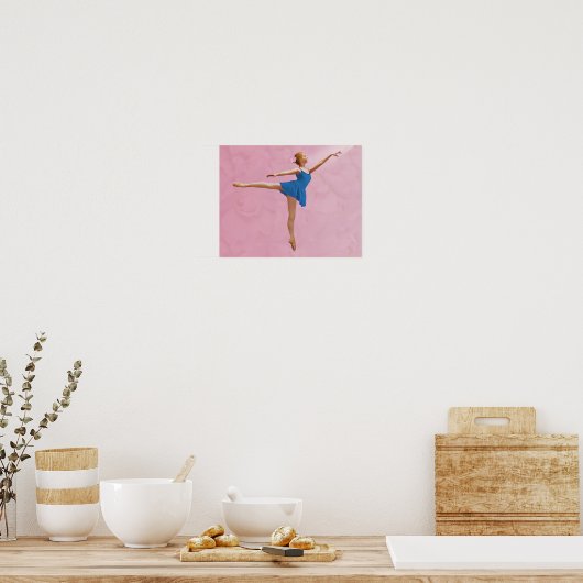 Ballerina met Roos in Arabesque Poster (Keuken)