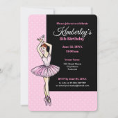 Ballerina met roze dress en pointe Shoes Kaart (Voorkant)
