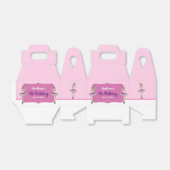 Ballerina met roze dress en Pointe Toe Shoes Bedankdoosjes (Uitgevouwen)