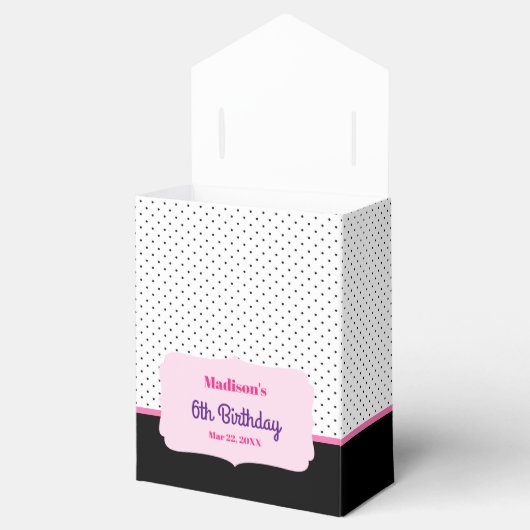 Ballerina met Roze Jurk Verjaardagsfeest Bedankdoosjes (Geopend)