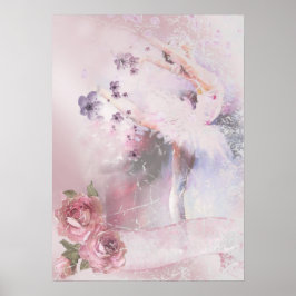 Ballerina met Rozen en Violet Poster