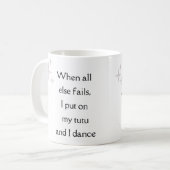  Ballerina met Schattigee Tutu Quote Koffiemok (Voorkant links)