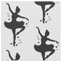 Ballerina met sterren in Silhouette Stof