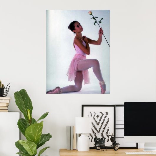 Ballerina met ventilator poster (Thuiskantoor)