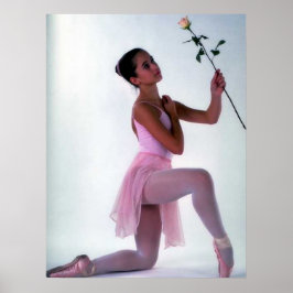Ballerina met ventilator poster