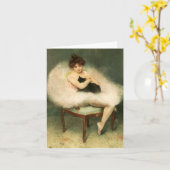 Ballerina met zwarte kat kaart (Gele Bloem)