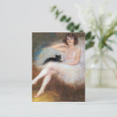 Ballerina met zwarte kat, Pierre Carrier-Belleuse Briefkaart (Staand voorkant)