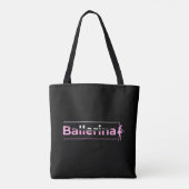 Ballerina - Minimale kunstkunst met ballet-dansere Tote Bag (Achterkant)