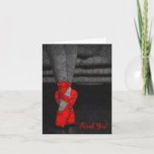 Ballerina moderne balletschoenen bedankkaart (Voorkant)