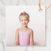 Ballerina Moon Pastel Roze Foto Bedankjes Labels (Achterkant)