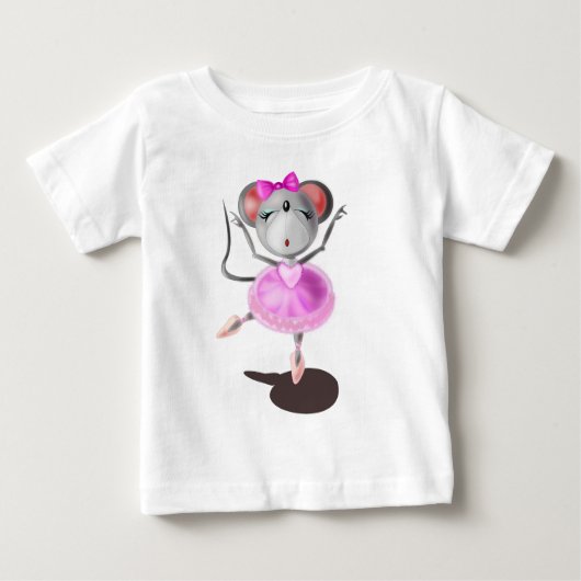 Ballerina Mouse Baby T-Shirt (Voorkant)