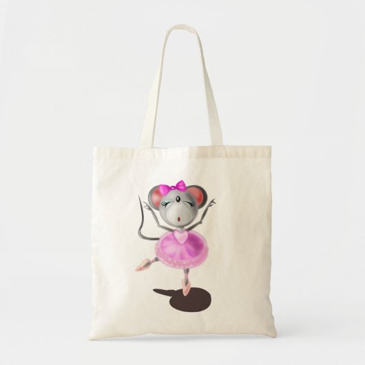 Ballerina Mouse Canvas tas Ballet Dancer (Voorkant)