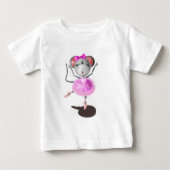 Ballerina Mouse Funny Baby T-shirt Balletdanser (Voorkant)