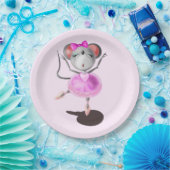 Ballerina Mouse Funny Paper Borden Balletdanser Papieren Bordje (Feest)