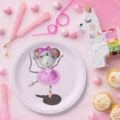 Ballerina Mouse Funny Paper Borden Balletdanser Papieren Bordje (Feest)