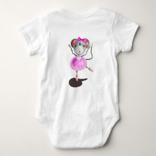Ballerina Mouse Grappige Baby Bodysuit Ballet Danc