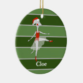 Ballerina Mouse - kerstman Keramisch Ornament (Rechts)