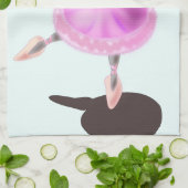 Ballerina Mouse Kitchen Towel Ballet Dancer - Fun Theedoek (Gevouwen)
