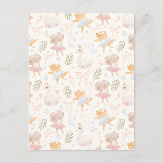 Ballerina Mouse Tutu Opgewonden advies en wensen Informatiekaartje (Achterkant)