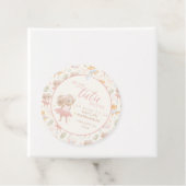 Ballerina Mouse Tutu Opgewonden Baby shower Bedankjes Labels (In situ)