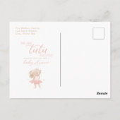 Ballerina Mouse Tutu Opgewonden Baby shower Briefkaart (Achterkant)