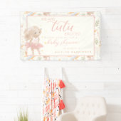 Ballerina Mouse Tutu Opgewonden Baby shower Spandoek (Insitu)