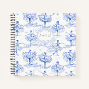 Ballerina Moves Patroon Blauw ID738 Notitieboek
