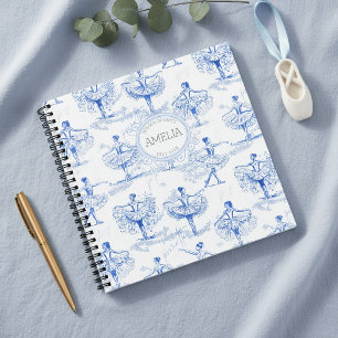 Ballerina Moves Patroon Blauw ID738 Notitieboek