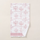 Ballerina Moves Patroon Roze ID738 Bad Handdoek (Handdoek)