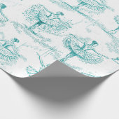 Ballerina Moves Pattern Blauwgroen ID738 Cadeaupapier (Hoek)