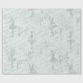 Ballerina Moves Pattern Mint ID738 Cadeaupapier (Vlak)