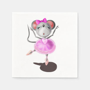Ballerina Muis Balletdanser Funny Napkins Servet