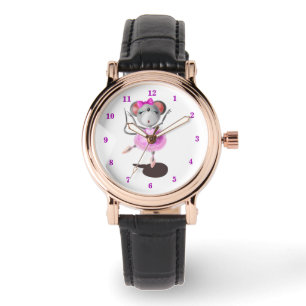 Ballerina Muis Grappige Horloge Gelukkige Ballet D