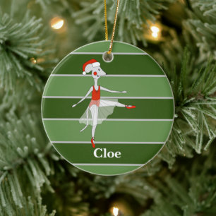 Ballerina Muis Kerstdienst Keramisch Ornament