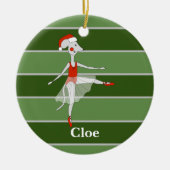 Ballerina Muis Kerstdienst Keramisch Ornament (Voorkant)