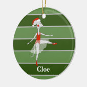Ballerina Muis Kerstdienst Keramisch Ornament (Links)