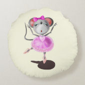 Ballerina Muis Ronde Kussen (Achterkant)