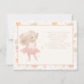 Ballerina Muis Tutu Opgewonden Bedankkaart (Achterkant)