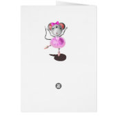Ballerina Muis Verjaardagskaarten - (Achterkant)