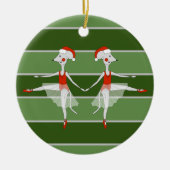 Ballerina Muizen Twins Kerstmis Special Keramisch Ornament (Voorkant)