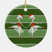 Ballerina Muizen Twins Kerstmis Special Keramisch Ornament (Achterkant)