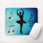 Ballerina Musical Notes en Blue Mandala Muismat (Met muis)