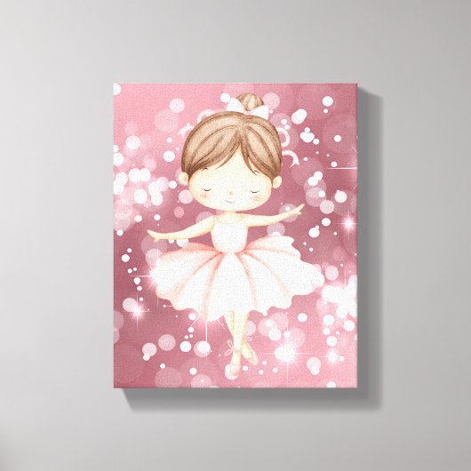 Ballerina Muurkunst Canvas Afdruk (Voorkant)