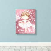 Ballerina Muurkunst Canvas Afdruk (Insitu (Houten vloer))