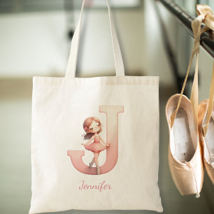 Ballerina naam boodschappentas tote bag