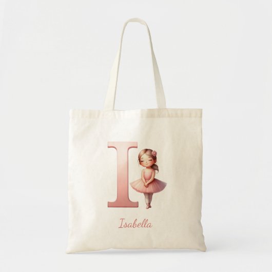 Ballerina Naam Tote Bag (Voorkant)
