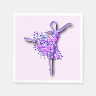 Ballerina Napkins Balletdanseres Vrouw Servet
